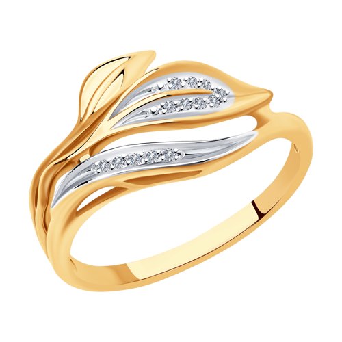 Кольцо, золото, бриллиант, 1012052